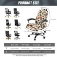 thumbnail image 6 of FKELYI Anti-Dust Office Chair Cover Vintage Star Cow Print Stretch Fabric Computer Chair Slipcover for Armchair Swivel Boss Chair Protector for Home Office Decoration, Small, 6 of 6