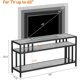 thumbnail image 2 of Qinaqin 58" TV Soporte para up to 65 Inches Entertainment Center con Abierto Almacenamiento Shelves Media Console Mesa Quadruple-Tube Support Living Sala Dormitorio, 2 of 7