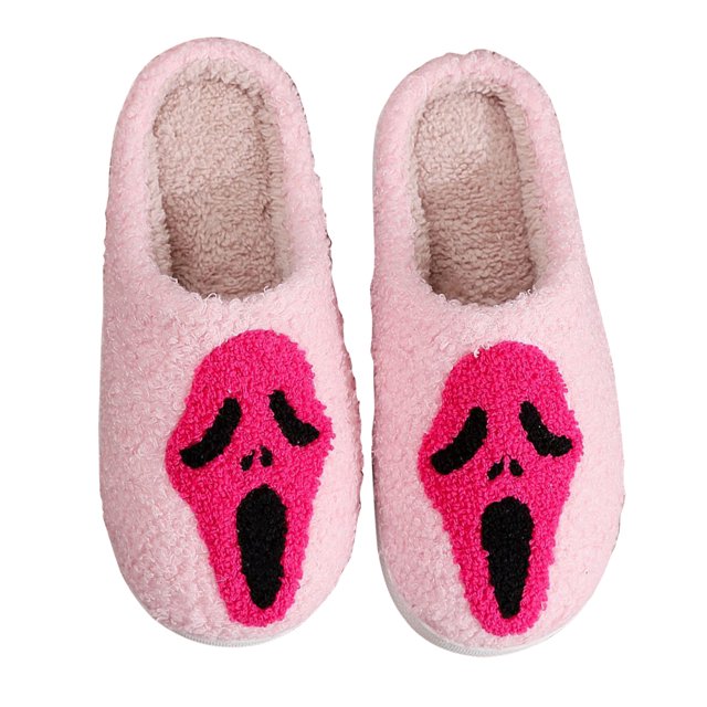 Pantuflas Peludas Suaves Con Esqueleto Halloween Cómodas para Hombres Y Mujeres