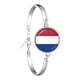 thumbnail image 3 of Soviet Union Brazil Canada Netherlands Israel Syria Venezuela United States Spain National Flag Glass Cabochon Chain Bracelet, 3 of 5