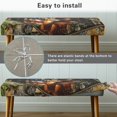 thumbnail image 6 of XYZCANDO Deer American Flag Print Elastic Dining Bench Covers, Stretch Polyester Spandex Bench Slipcover for Dining Room Bedroom, 6 of 9