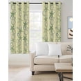 thumbnail image 4 of Summer Nautical Blackout Curtains for Bedroom Living Room, Ocean Cartoon Starfish Coastal Bubbles Green 72 In Long Thermal Insulated Room Darkening Drapes Grommet Window Treatments, 52 x 72 In, 4 of 9