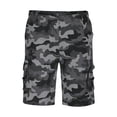 thumbnail image 4 of Cargo Shorts Mens Knee Length Camo Casual Classic Relaxed Fit Drawstring Waist with Pockets Dark Gray XL, 4 of 4