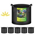 thumbnail image 1 of Macetas de tela no tejida Grow Bags YSSOA, paquete de 5 unidades, 4 litros, 1 of 7