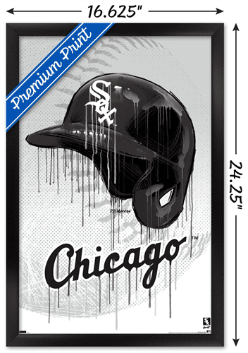 MLB Chicago White Sox - Drip Helmet 22 Wall Poster, 14.725" x 22.375" Framed