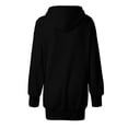 thumbnail image 4 of IUYRTFE Women's Oversized Drop Shoulder Hoodie Dress Long Sleeve Pullover Sweatshirt Dress with Pocket, 4 of 7