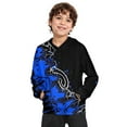 thumbnail image 2 of Xyxonk Boys Hooded Sweatshirt Kids Long Sleeve Hoodies Basic Hooded Sweatshirt 3D Tie Dye Print Pullover Top for Teen Graphic Clothes shirts for Kids Size 4-5 Years Blue 110, 2 of 5