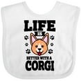 thumbnail image 3 of Inktastic Life is Better with a Corgi Boys or Girls Baby Bib, 3 of 4