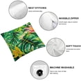thumbnail image 4 of BANET Throw Pillow Covers Colorful Tropical Leaves Plants Pillow Cover Square Pillow Case Cushion for Home Decor Sofa Couch  Pillowcase 18x18in, 4 of 5