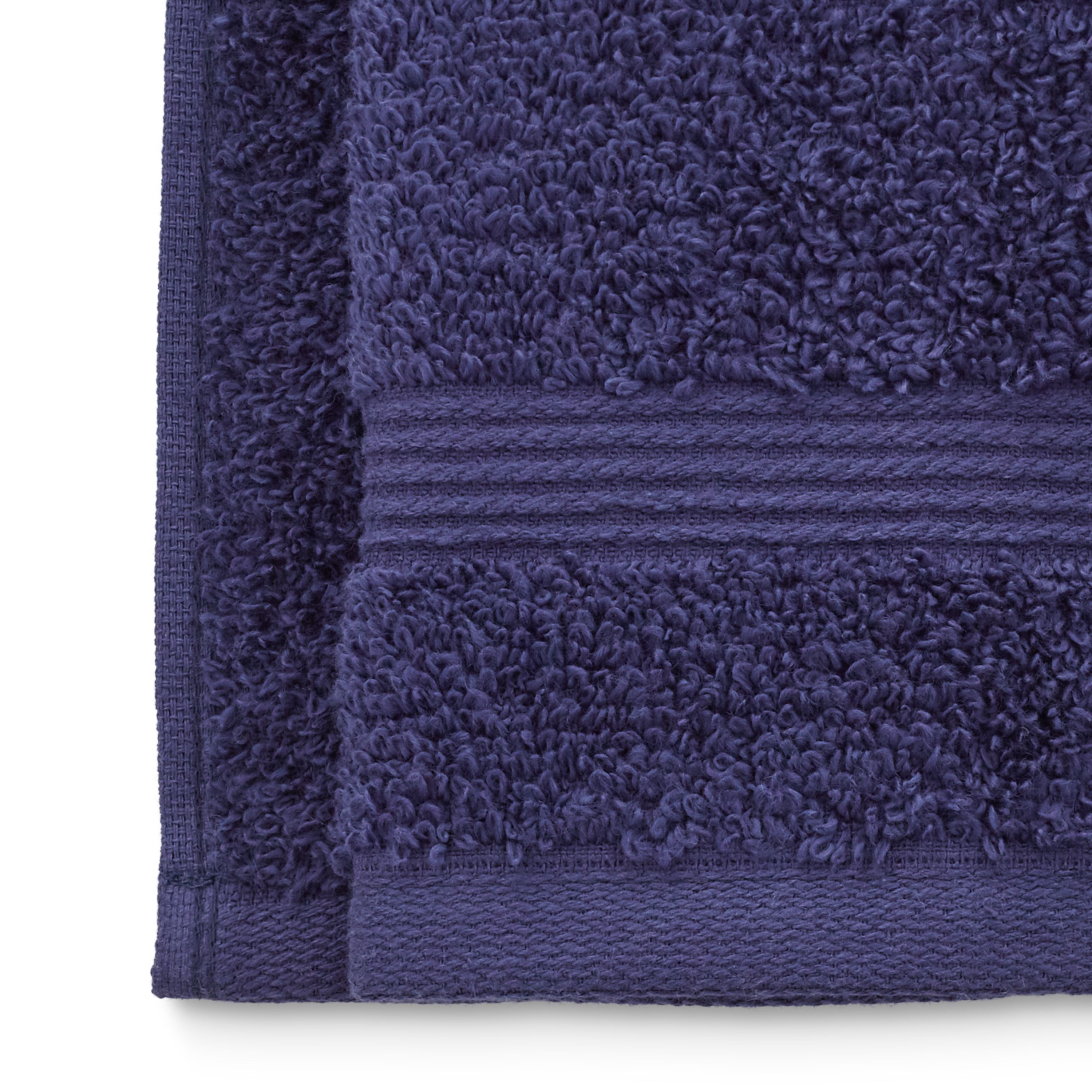 Mainstays Performance Mix Textured 6-Piece Bath Towel Set - Navy Blue - image 4 of 9