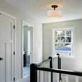 thumbnail image 6 of Modern Black Light Fixture Ceiling Mount Flush Mount Drum Ceiling Light, 6 of 7
