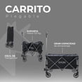 thumbnail image 4 of Carrito Vagon Plegable Multiusos con Estructura de Acero Reforzado y Ruedas para Exterior Resistentes - Carro Vagon Portatil Transportador hasta 100 Kg Negro, 4 of 9