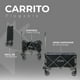 thumbnail image 4 of Carrito Vagon Plegable Multiusos con Estructura de Acero Reforzado y Ruedas para Exterior Resistentes - Carro Vagon Portatil Transportador hasta 100 Kg Negro, 4 of 9