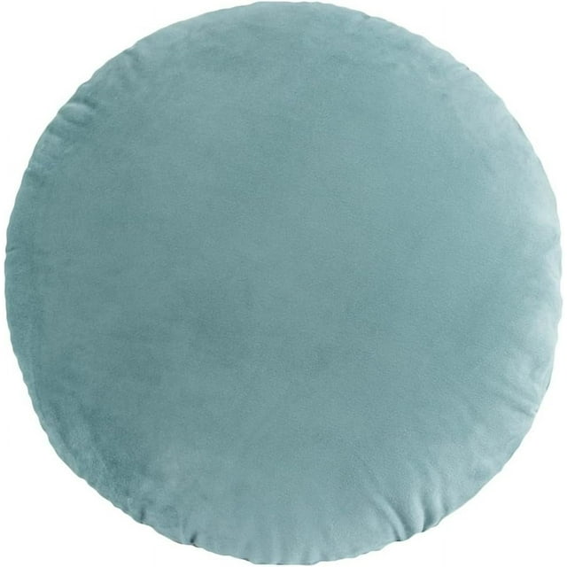Solid Color Round Throw Pillow Sham, Round Pillow Covers for Home Decoration, Soft Warm Pillow Case (Turquiose)