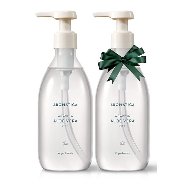 Set de regalo AROMATICA Gel orgánico de aloe vera de 300 ml para piel irritada