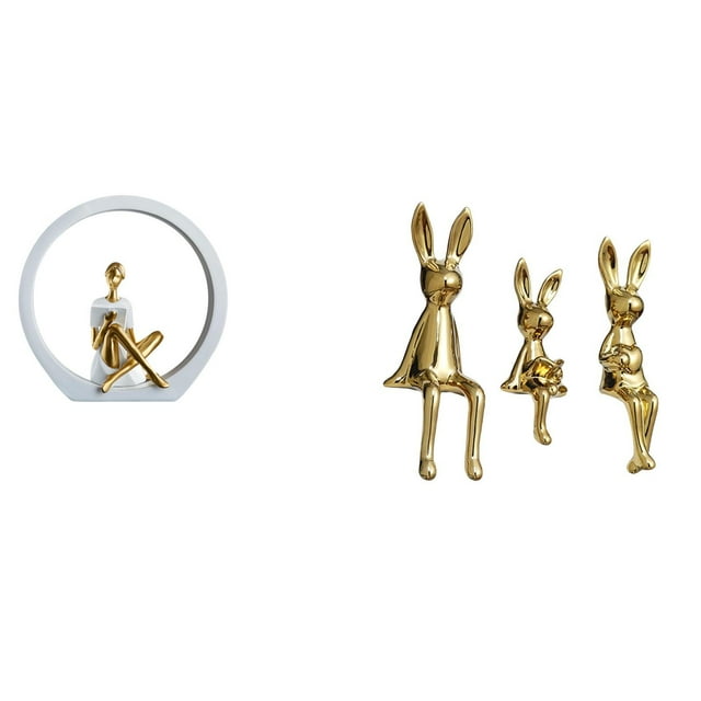 Estatua de niña,Estatuas de mujeres y niñas,figuritas decorativas elegantes,Escultura de arte abstracto,regalo creativo y moderno para el hogar.,Escultura de figura,Estatua sentada Figura