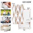 thumbnail image 6 of Yayeee 2 Pack Hand Towels for Bathroom 100% Cotton 16" x 28" Soft Absorbent Kitchen Towel, Brown Ice Cream Pattern, 6 of 7