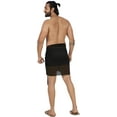 thumbnail image 4 of HAPPY BAY Men's Pareo Holiday Beach Wraps Stylish Bathing Suit Sarong One Size Coal, Solid Summer Vacation Party, 4 of 5