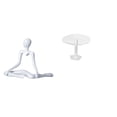 thumbnail image 1 of Figura de escritorio,Escultura abstracta de pensador para decoración de oficina y hogar.,Escritorio redondo de casa de muñecas,Muebles de mesa redonda en miniatura para casa de muñecas 1, 1 of 7