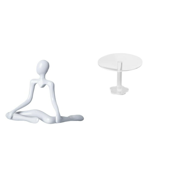 Figura de escritorio,Escultura abstracta de pensador para decoración de oficina y hogar.,Escritorio redondo de casa de muñecas,Muebles de mesa redonda en miniatura para casa de muñecas 1