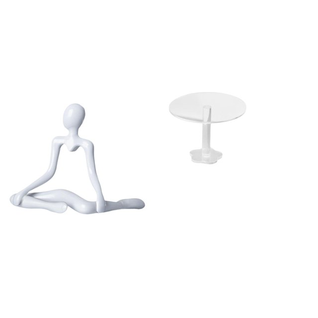 Figura de escritorio,Escultura abstracta de pensador para decoración de oficina y hogar.,Escritorio redondo de casa de muñecas,Muebles de mesa redonda en miniatura para casa de muñecas 1