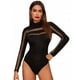 thumbnail image 1 of VISgogo Body sexy para mujer Clubwear Top de manga larga Shapewear Slim Fit Perspective Mesh Outfit VISgogo  moda, 1 of 5