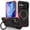A, variant on Moreoy Magnetic Kickstand Case for iPhone 17 with Sliding Lens Cover, [MagSafe Compatible ]Shockproof Non-Slip Bumper Protective Phone Case Cover with Metal Ring Holder Stand,Purple