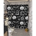 thumbnail image 5 of Halloween Theme Shower Curtain Set ，Waterproof Fabric Shower Curtains Retro Pumpkin Witch Hat Shower Curtains for Bathroom,Bathroom Decor 36"x72", 5 of 6