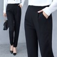 thumbnail image 4 of Pantalones de mujer elásticos de cintura alta y ajustados de primavera, pantalones harén de estilo coreano que combinan con todo, ropa exterior, holgados, de talla grande, ajustados, para chicas, 4 of 4