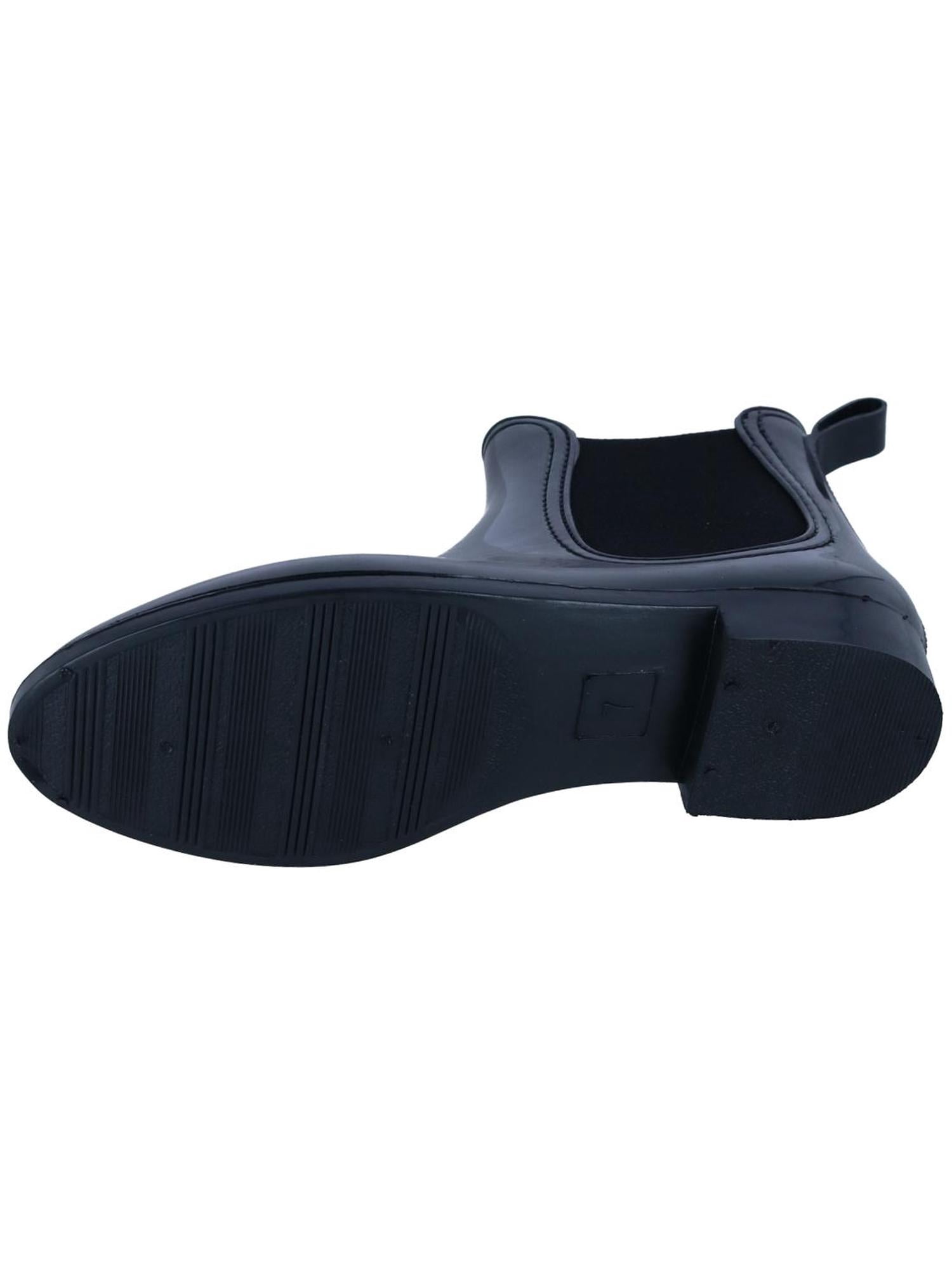CTM  Solid Color Waterproof Ankle Rain Boots (Women)