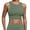 Green, variant on Built In Padded Top Racerback Vest Sports Bra Open Back Top Men