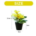 thumbnail image 2 of Fake flower magnolia hydrangea small bonsai creative decoration flower decoration artificial flower simulation green plant potted plant - yellow, 2 of 5