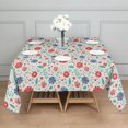 thumbnail image 3 of Pioneer Flower Floral Print Pattern Square Tablecloth, Waterproof Wipeable Spillproof Washable Table Cover for Home Kitchen Party Decor, 42"x42", 3 of 6