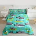 thumbnail image 2 of Feelyou Cartoon Hippo Child Queen Comforter Set, Kawaii Duck Animal Bedding Sets, Lake Plant Botanical Reversible Bedding Comforter Set, Lightweight Room Decor, 3 Pieces, 2 of 8