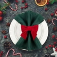 thumbnail image 3 of Triani 6Pcs Christmas Napkin Rings Velvet Bowknot Napkin Rings Holder Buckle Xmas Holiday Napkin Rings for Xmas Wedding Holiday Home Table Setting(Red), 3 of 5
