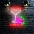 thumbnail image 5 of Handmadetneonsign But First Champagne Neon Sign, Champagne Wall Art Decor, Bar Cocktails Wall Decor 51542, 5 of 5