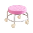 thumbnail image 4 of Taburete con ruedas Reposapiés Ruedas giratorias universales Taburete con ruedas giratorio de 360 grados Taburete con ruedas de baja altura Peluquería rosa Soledad Asiento rodante bajo, 4 of 10