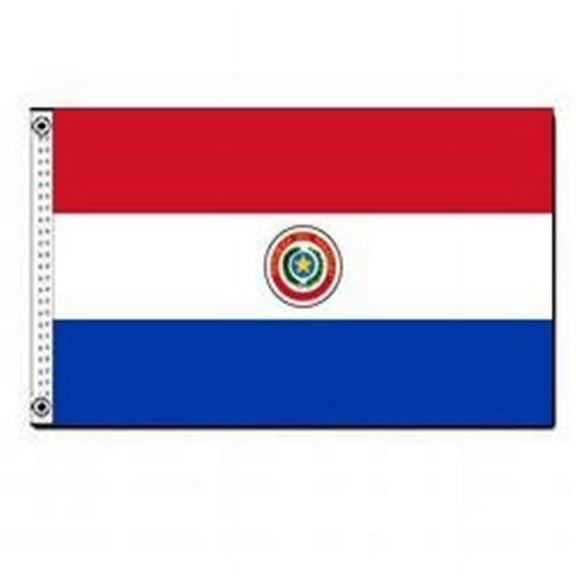 Annin Flagmakers 196609 2 ft. X 3 ft. Nyl-Glo Paraguay Flag