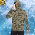 thumbnail image 5 of Cleaning Fishing T-Shirts for Men, Mens Hooded Sun Shirt with Mask Long Sleeve Tops UPF 50 Rash Guards Cooling Lightweight Hoodies Glacier Printed Blosues Workout Outdoor Hoodie, 5 of 6
