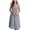 Black, variant on IROINNID Women's Summer Fashion Casual Contrast Plaid Sling Bandage Midi Dress A-Line Solid Color Dress