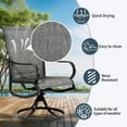 thumbnail image 6 of Patio Swivel Chairs Set of 8, Outdoor Dining Chairs with All-Weather Textilene Mesh and Metal, High Back, Patio Swivel Chairs for Patio, Deck, Garden, and Backyard（Gray）, 6 of 7