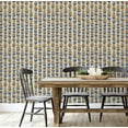 thumbnail image 5 of S4Sassy Peel & Stick Vinyl Wallpaper, Stripe Floral Wall Paper Contact Paper Waterproof- Blue, 25"x240", Removable Asian Style Covering for Home Decor in Bedrooms & Living Areas, Renter Space, 5 of 9