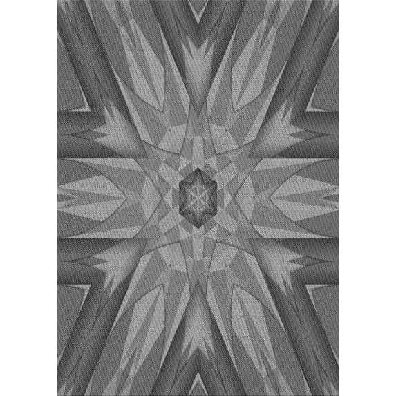 Ahgly Company Machine Washable Indoor Rectangle Transitional Gunmetal Gray Area Rugs, 4' x 6'