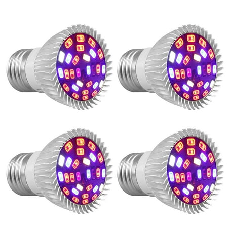 Grow Indoor Plants (1/2/4 Pack)LED Grow Light, EEEkit Full Spectrum E26 27 LEDs Grow Light Bulbs for Indoor Plants Greenhouse ()