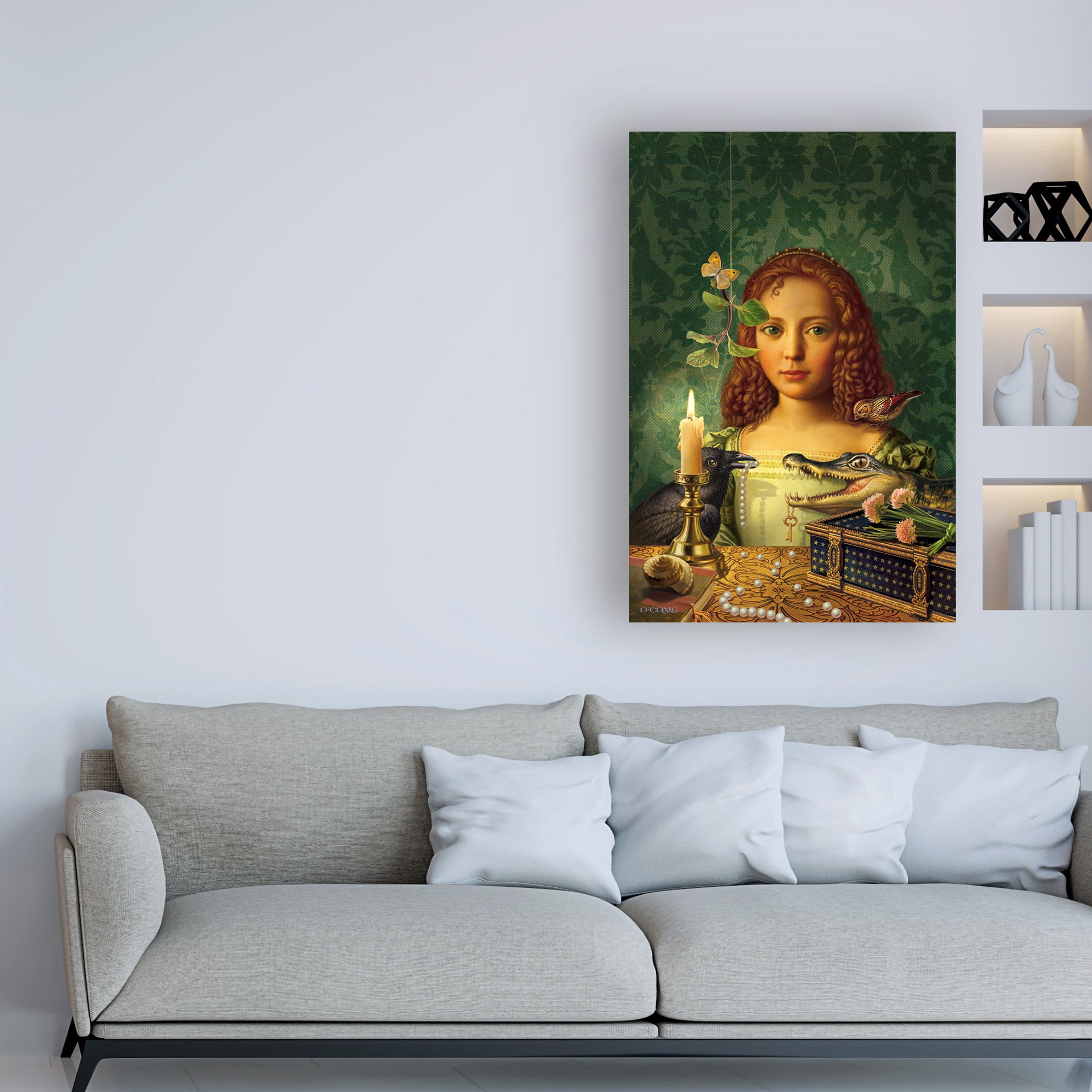 Trademark Fine Art 'Portrait Of A Girl' Canvas Art by Dan Craig