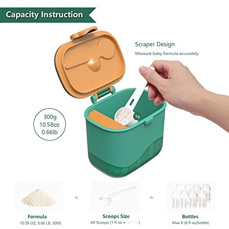 Dispensador De Leche En Polvo Redondo Portátil De 2 Piezas - Caja