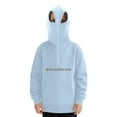 thumbnail image 5 of Fshinging Boys Girls Balaclava Hoodies & Sweatshirts For Kids Letter Print Half Zip Pullover With Pocket Thumb Hole Long Sleeve Fall Winter Clothes, 5 of 6