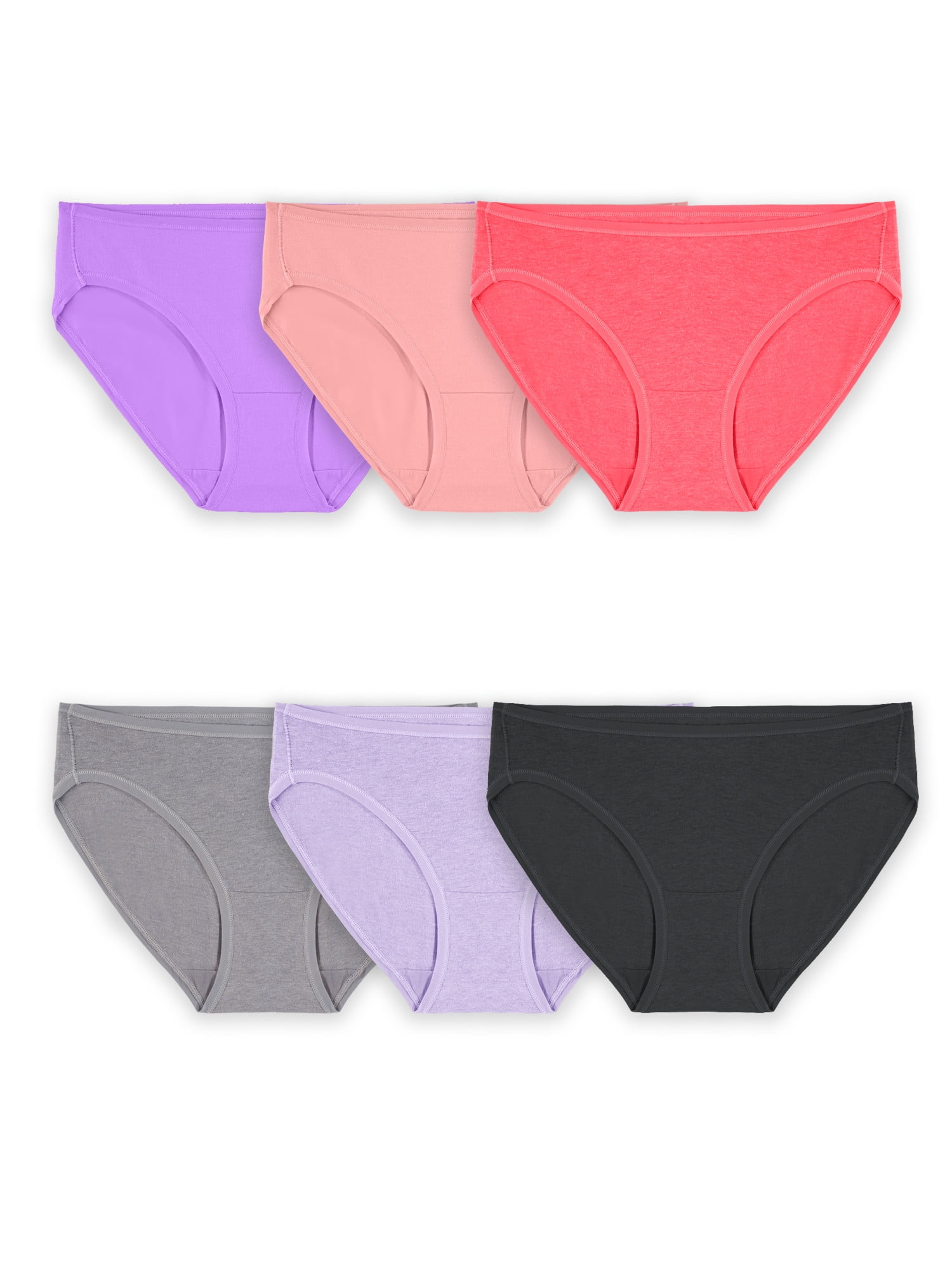 Fruit of the Loom Women's 360 Stretch Comfort Bikini Underwear, 6 Pack, Sizes S-2XL