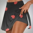 thumbnail image 2 of Plebaso Women's Tennis Skirts Built in Shorts High Waist Heart Print Cute Shorts Athletic Sports Skorts, 2 of 6