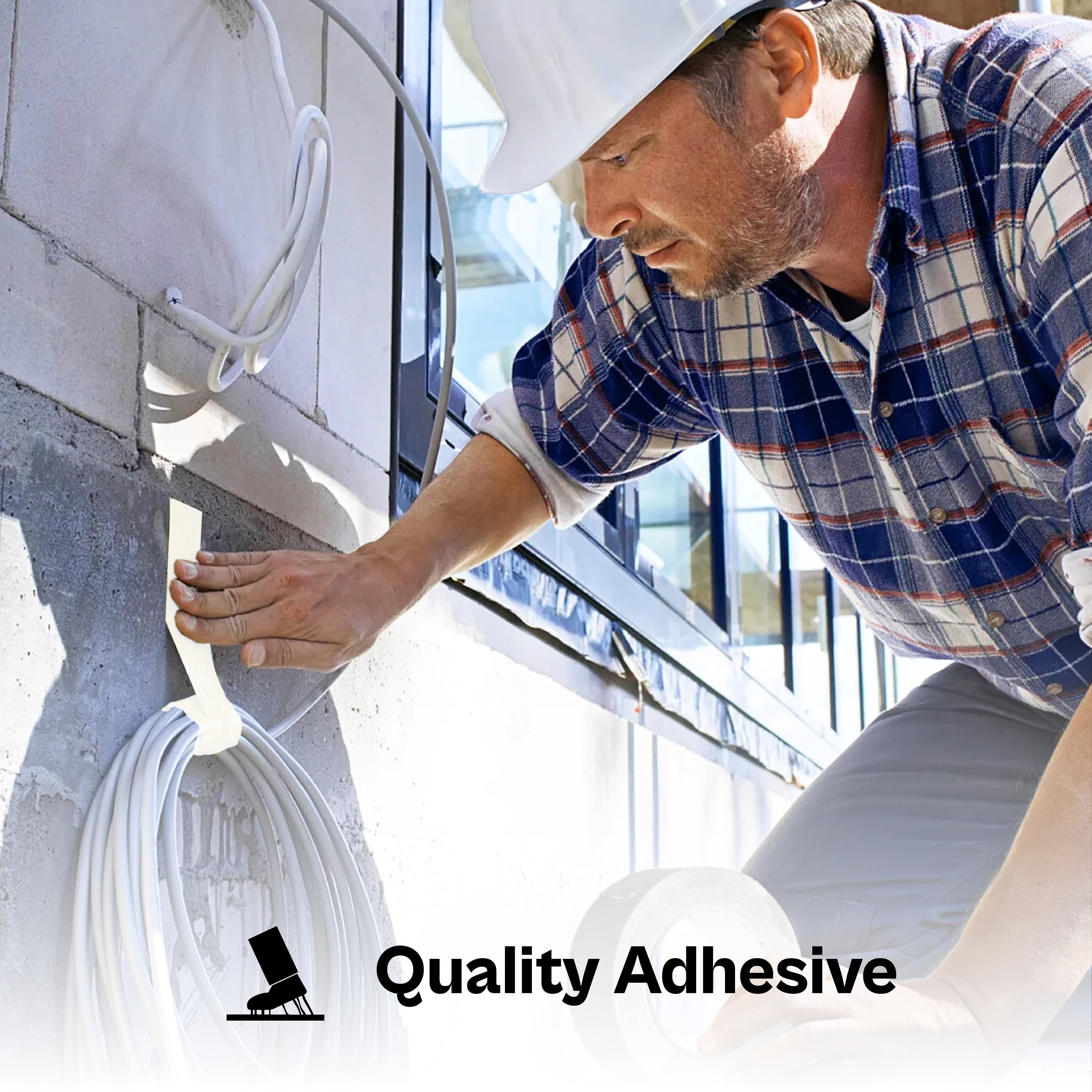 MMBM Duct Tape 2" x 60 Yards White, 9 Mil Strong Adhesive Tape for Box Repair & Maintenance, 48 Rolls